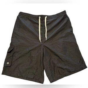 Disney Men's Black Swim Trunks with White Drawstring